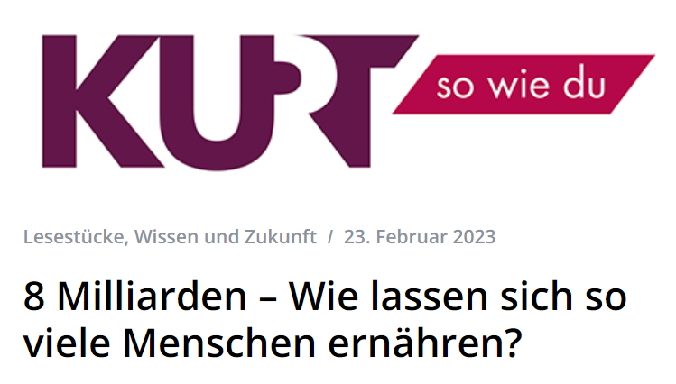 KURT-Magazin über die Forschung von f4f-Wissenschaftler Dr. Oliver Schlüter