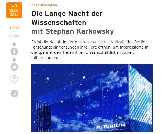 Screenshot: © radioeins rbb/ Foto: © Futurium